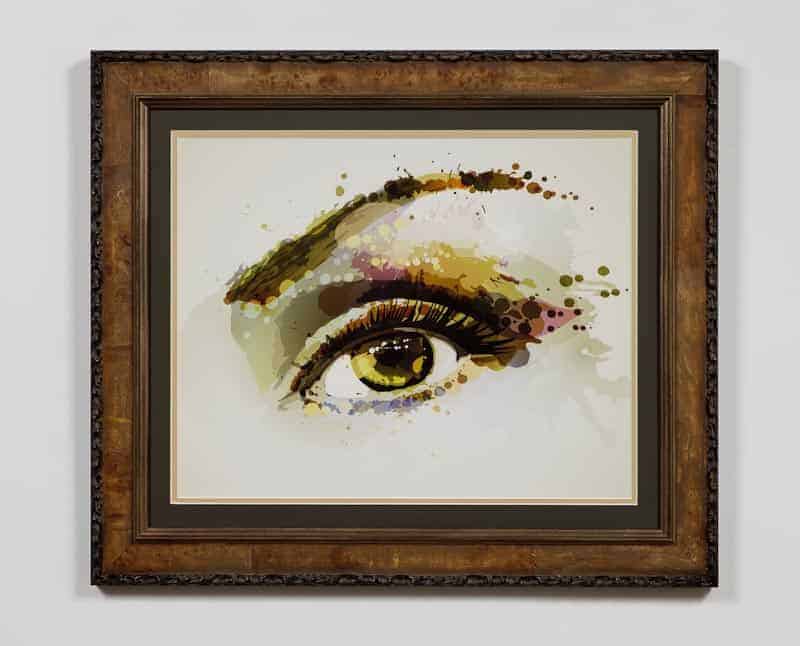 Expressive eye illustration framed wall art by My Favorite Art Place.