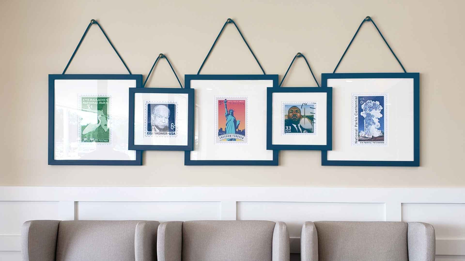 Postage Stamps Framed