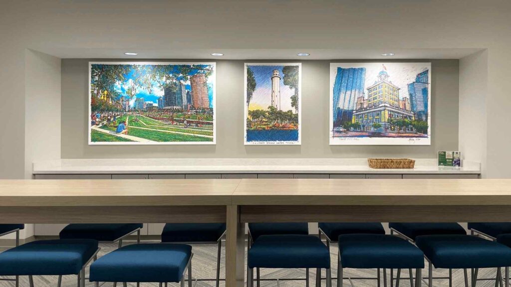 Conference room wall art installation by My Favorite Art Place