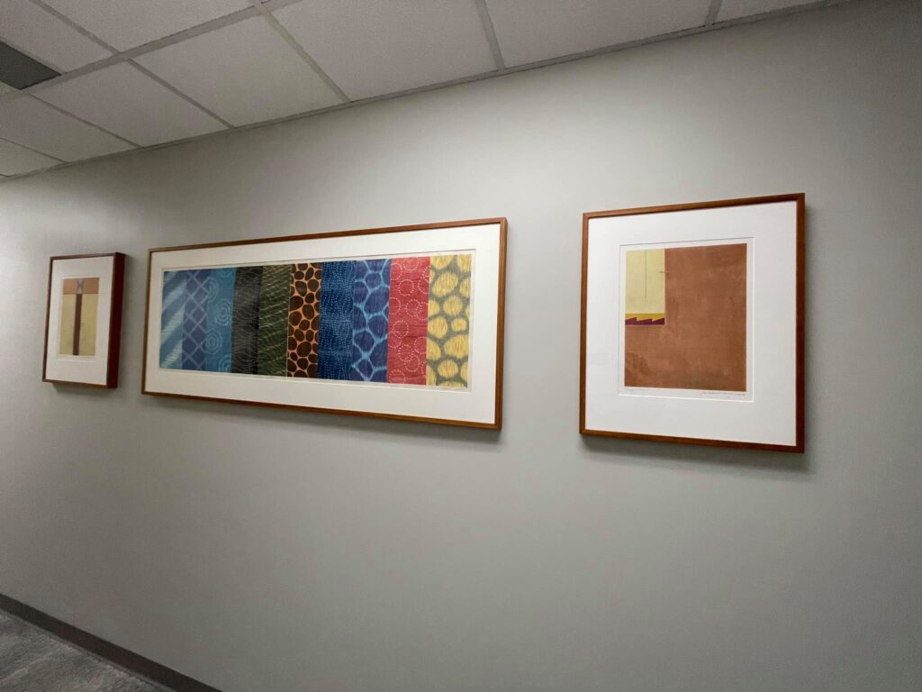 Minimal hallway art with modern frames by My Favorite Art Place