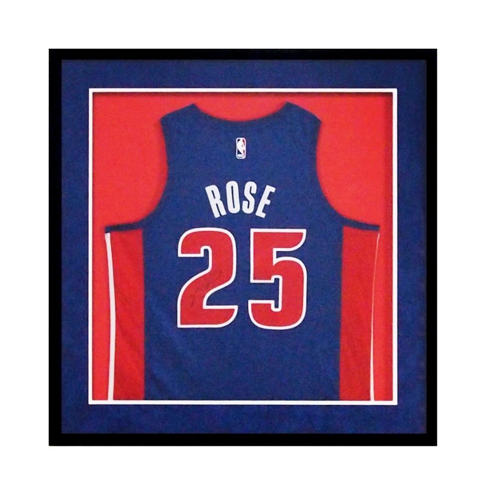 Framed sports jersey wall display by My Favorite Art Place