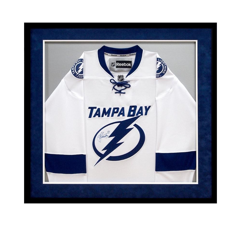 Framed Tampa Bay Lightning hockey jersey by My Favorite Art Place