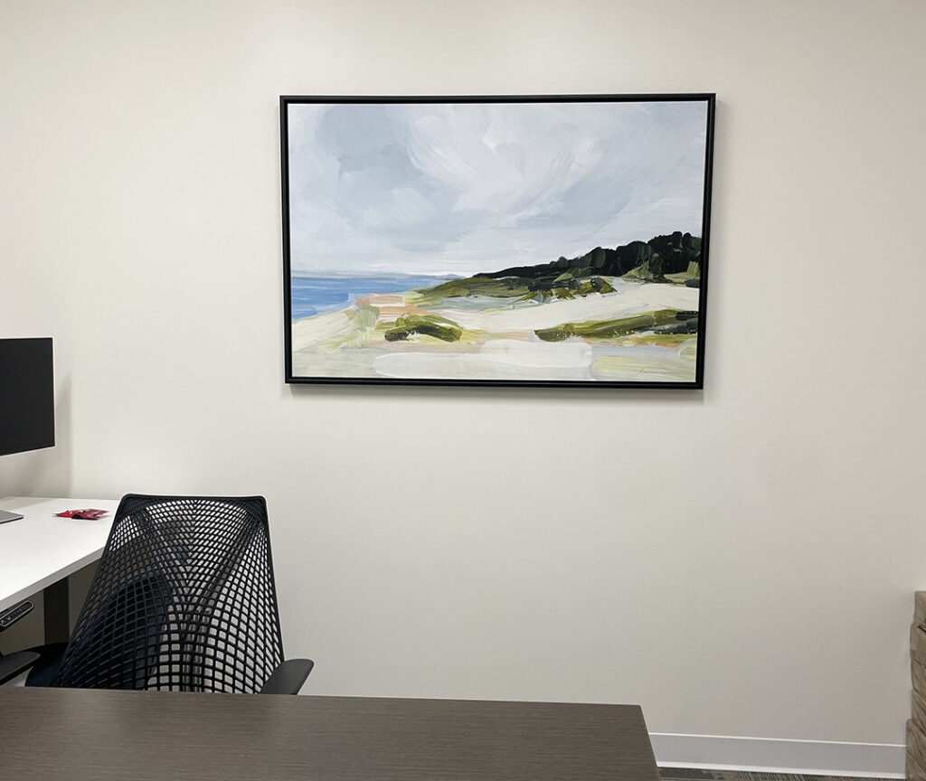 Framed coastal landscape wall art by My Favorite Art Place