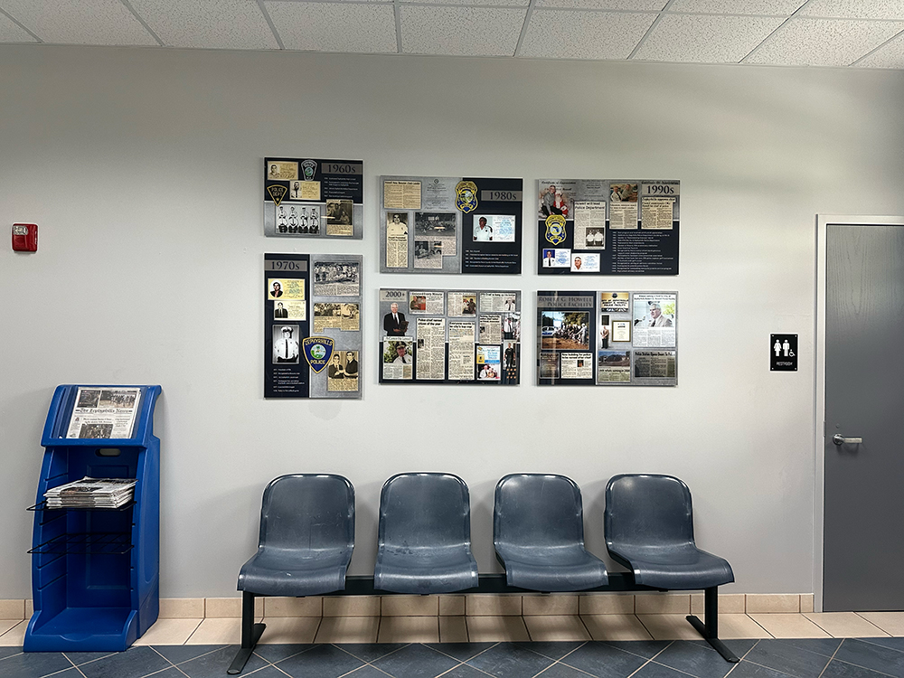 Office waiting area with photo wall by My Favorite Art Place