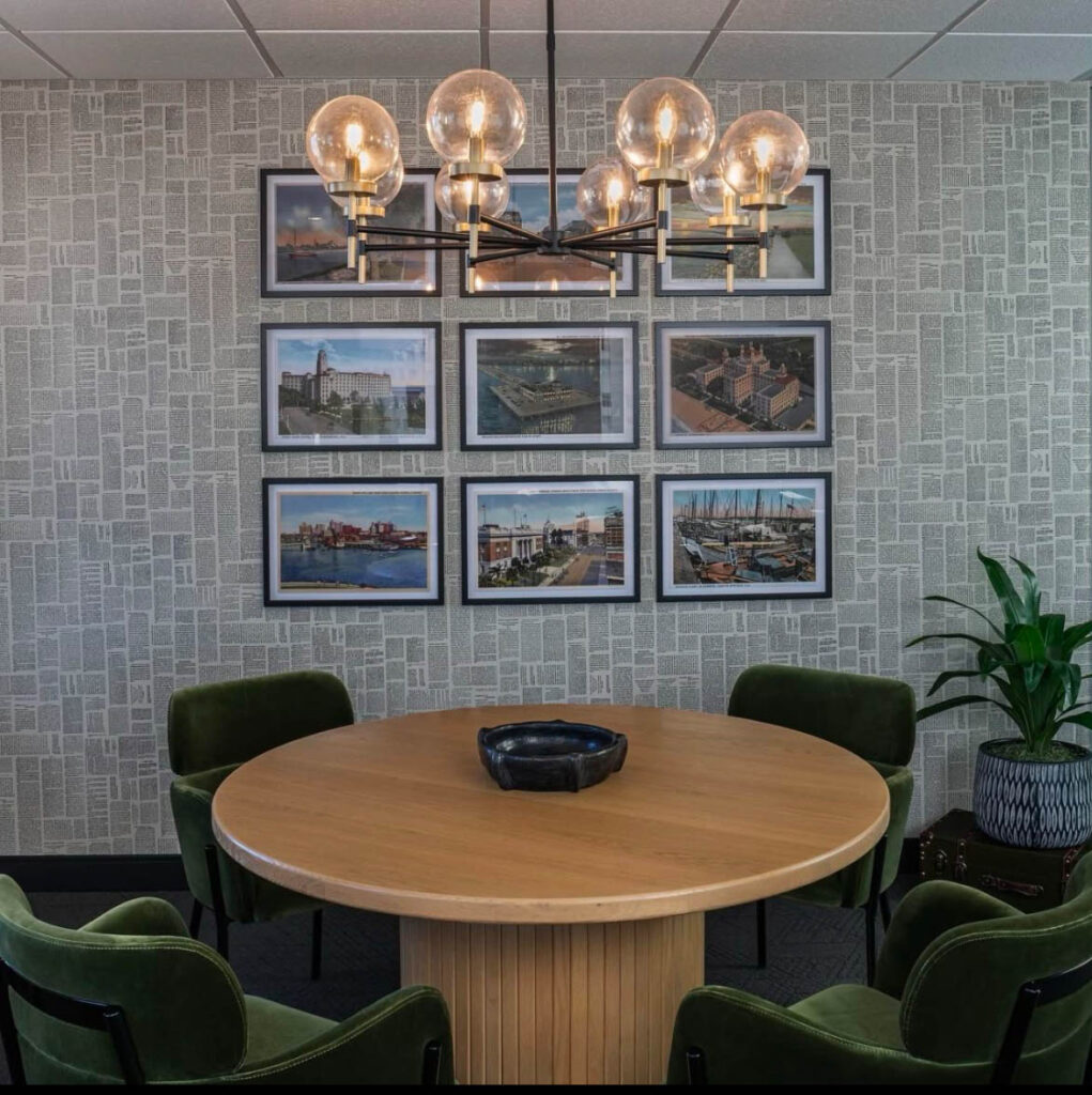 Conference room wall art installation by My Favorite Art Place